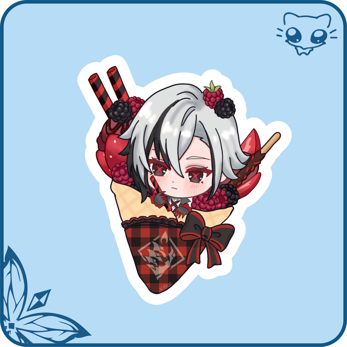 Genshin Ice Cream Crepe Stickers