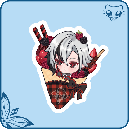 Genshin Ice Cream Crepe Stickers