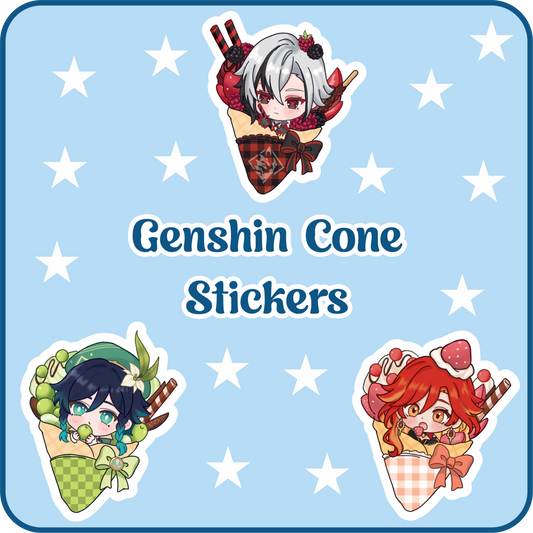 Genshin Ice Cream Crepe Stickers