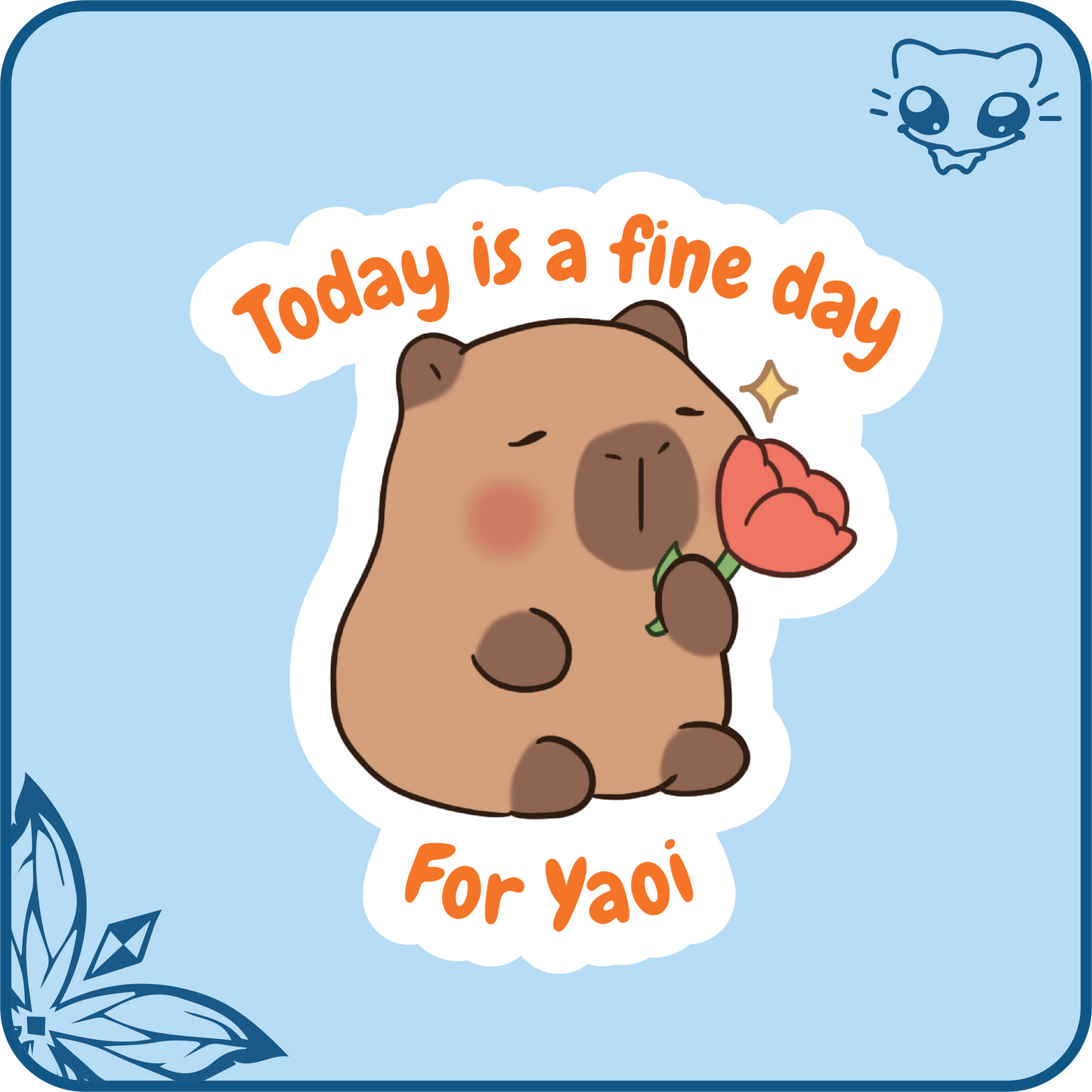 Goofy Capybara Stickers