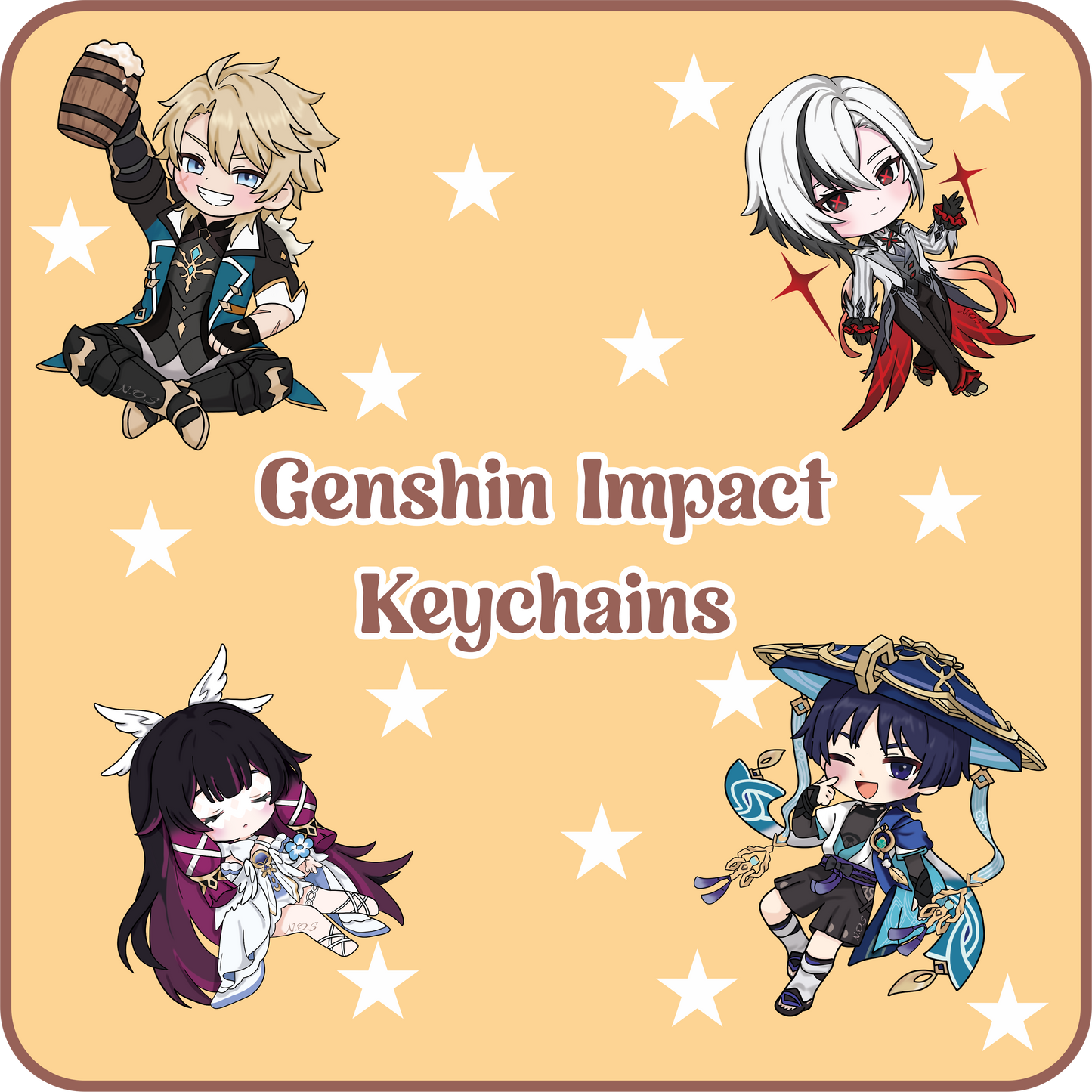 Genshin Impact Acrylic Keychains