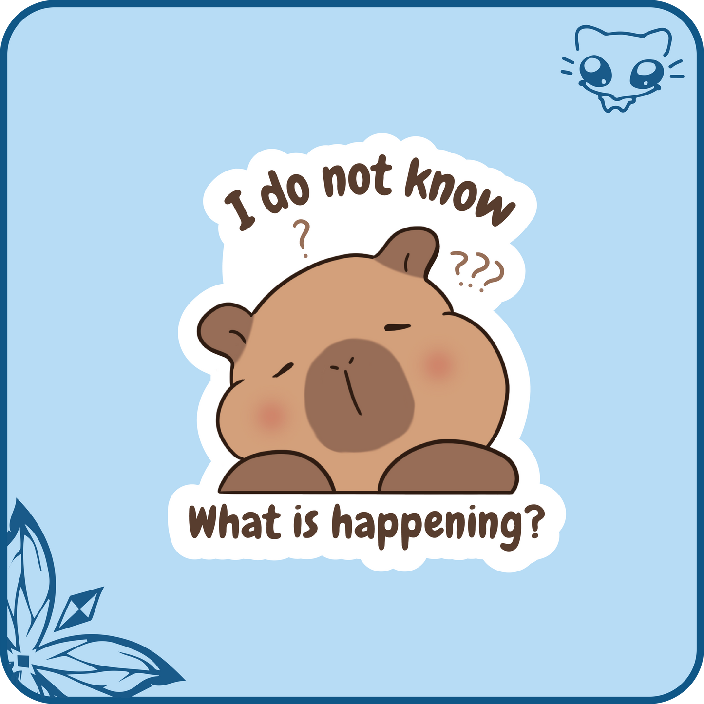 Goofy Capybara Stickers