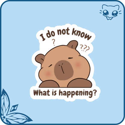 Goofy Capybara Stickers