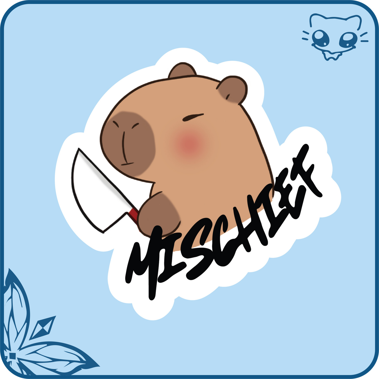 Goofy Capybara Stickers