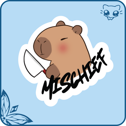 Goofy Capybara Stickers